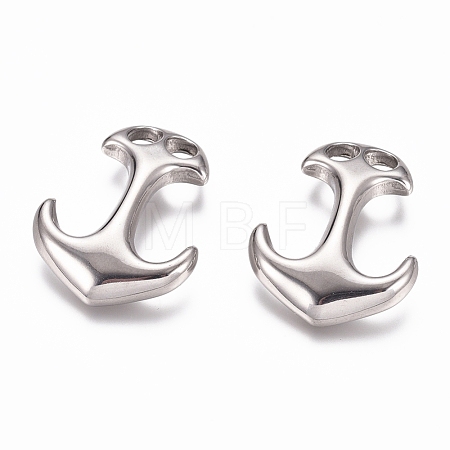 Non-Tarnish 304 Stainless Steel Hook Clasps STAS-G218-19P-1