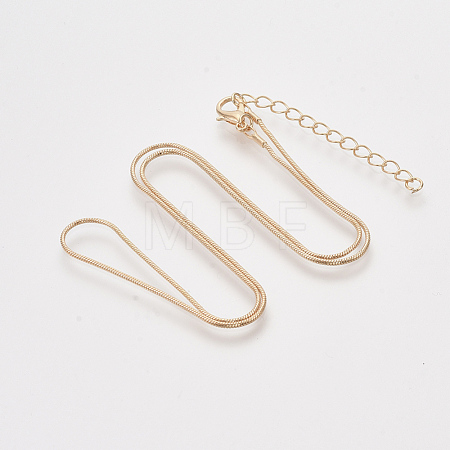 Brass Snake Chain Necklaces X-MAK-T006-11A-KC-1