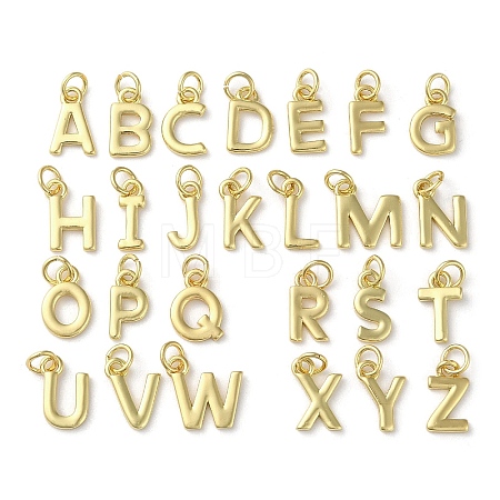 26Pcs Rack Plating Brass Charms KK-P245-06G-1