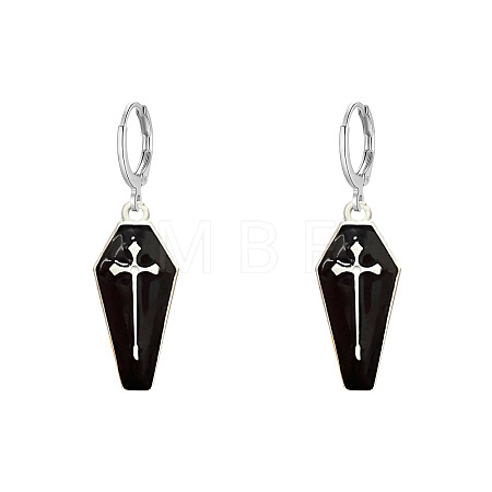 Halloween Alloy Enamel Hoop Earrings FS-WG6BEC1-01-1