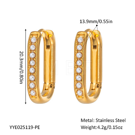 Elegant Stainless Steel Oval Hoop Earrings LS-UE0817-4-1