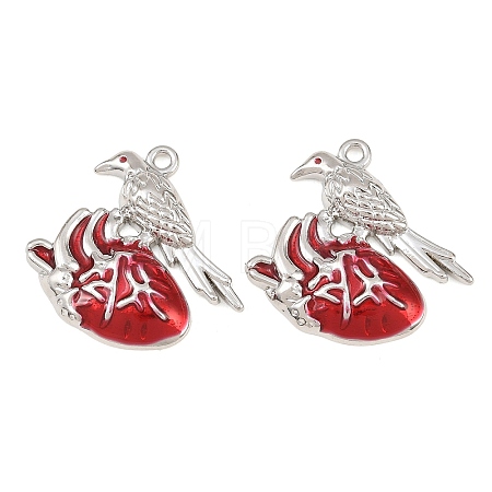 Rack Plating Alloy Enamel Pendants AL-CBA2B10-01P-02-1