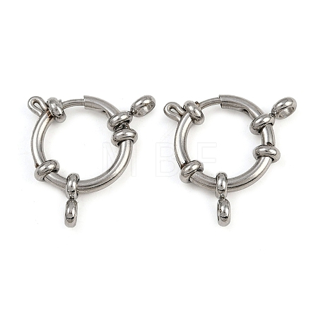 304 Stainless Steel Spring Ring Clasps STAS-B095-03P-04-1