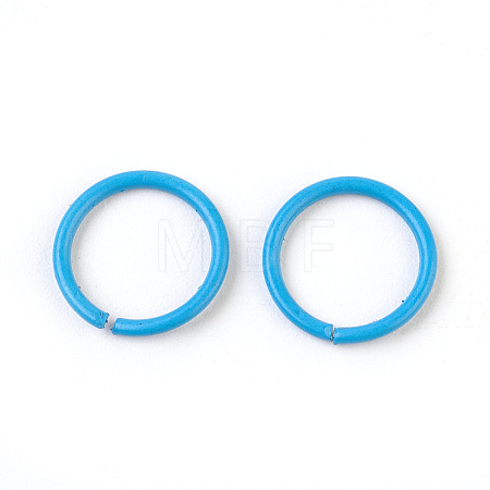 Spray Painted Iron Open Jump Rings IFIN-F149-B10-1