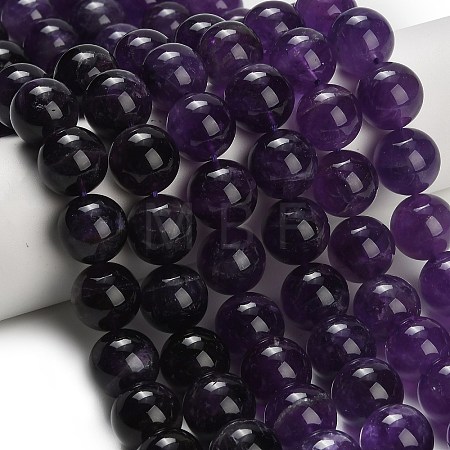 Natural Amethyst Beads Strands G-S033-A01-16mm-1