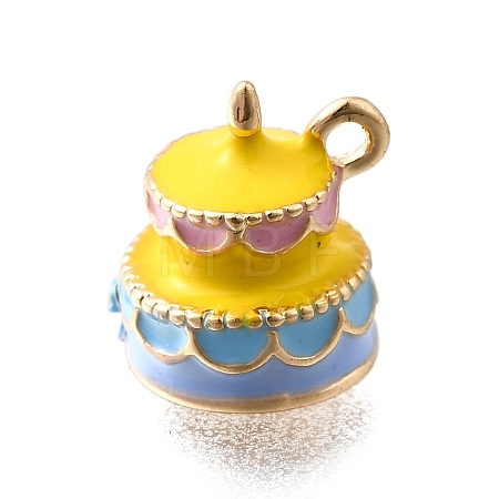 Zinc Alloy Enamel Charms FIND-U029-01G-11-1