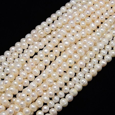 Natural Cultured Freshwater Pearl Beads Strands X1-PEAR-L001-C-05-1