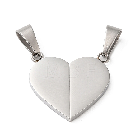 Non-Tarnish 304 Stainless Steel Split Pendants STAS-E195-03P-1