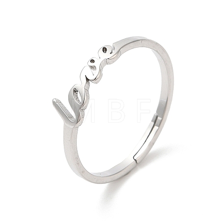 Non-Tarnish 304 Stainless Steel Finger Rings RJEW-L107-018P-1