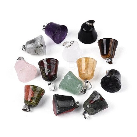 Natural Mixed Stone Pendants G-N349-15P-1