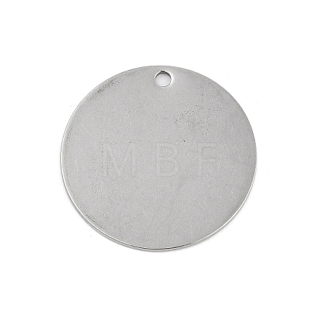 304 Stainless Steel Stamping Blank Tag Pendants STAS-M090-02P-1
