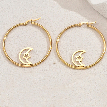 304 Stainless Steel Hoop Earrings MQ7025-1-1