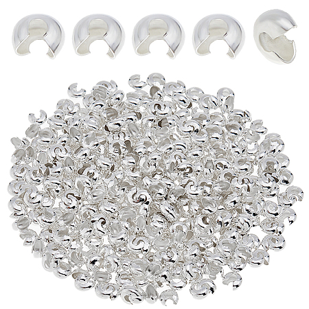 400Pcs Brass Crimp Beads Covers KK-DC0004-78S-1