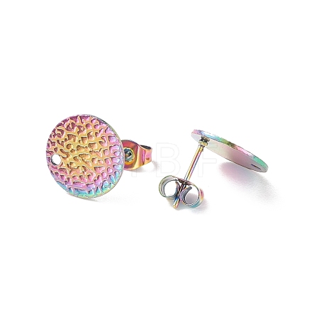 Ion Plating(IP)  304 Stainless Steel Ear Stud Findings STAS-O119-15C-M-1