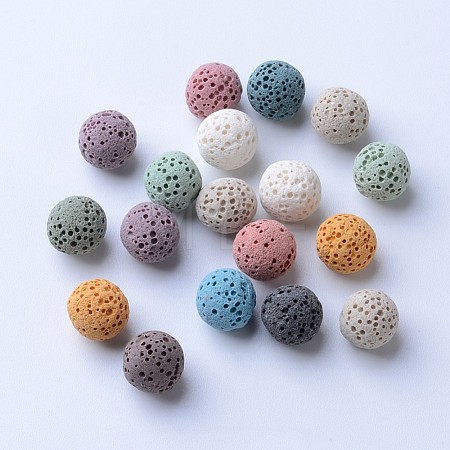 Unwaxed Natural Lava Rock Beads X-G-F325-10mm-M-1
