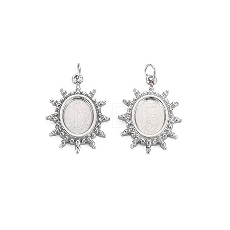 304 Stainless Steel Pendant Enamel Settings LS-STAS-N097-187P-1