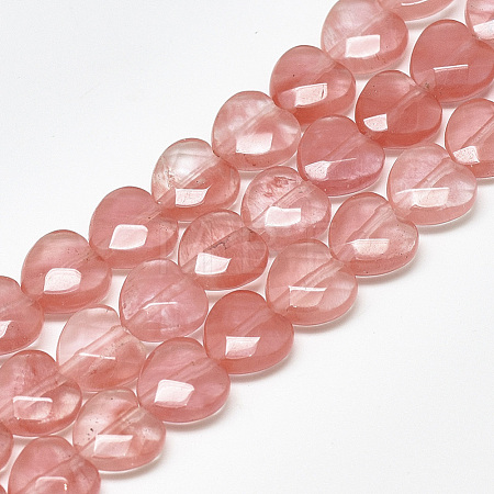 Cherry Quartz Glass Beads Strands G-S357-E01-14-1