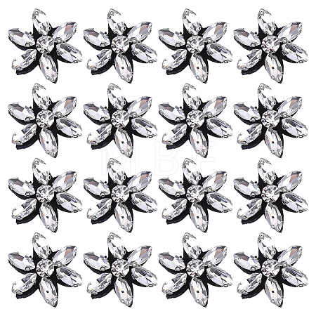 16Pcs Glass Sew On Patches PATC-FG0003-86A-1