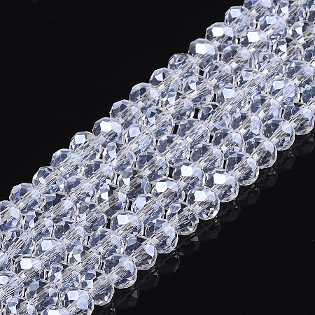 Electroplate Glass Beads Strands EGLA-A034-T4mm-A08-1