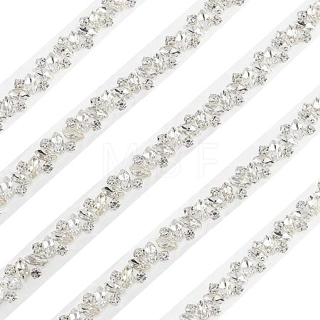 1 Yard Glass Crystal Hotfix Rhinestone Trimming DIY-FG0003-39-1