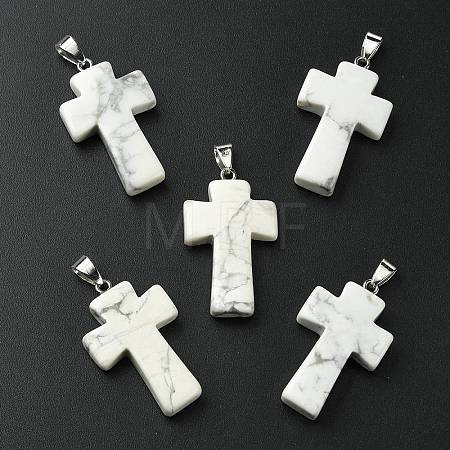 Natural Howlite Pendants GG-K002-11S-1