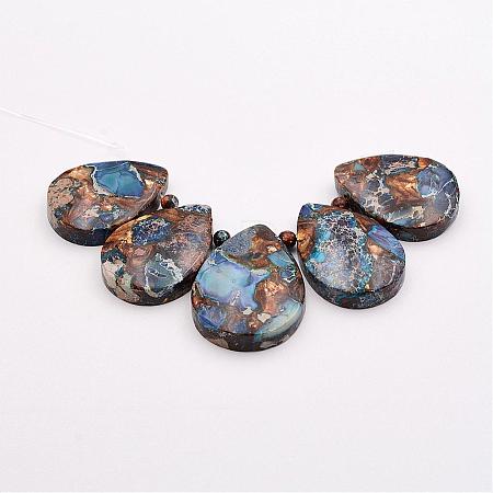 Assembled Bronzite and Imperial Jasper Beads Strands G-P297-P01-1