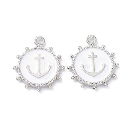 Eco-Friendly Stainless Steel Enamel Pendants STAS-C031-02P-05-1