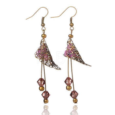 Acrylic Pendant Earrings EJEW-PJE756-1