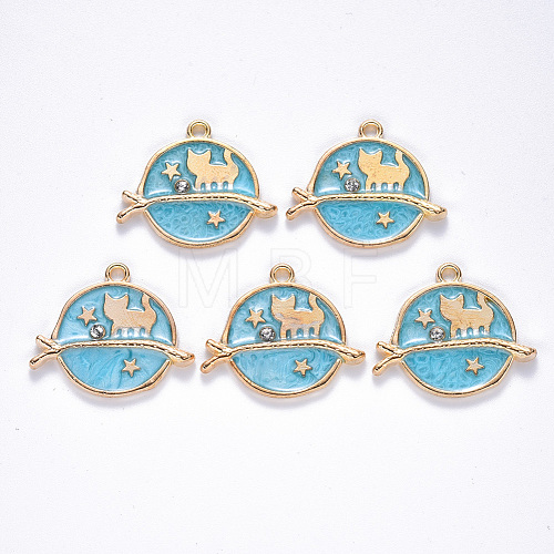 Alloy Enamel Pendants ENAM-N054-017C-1