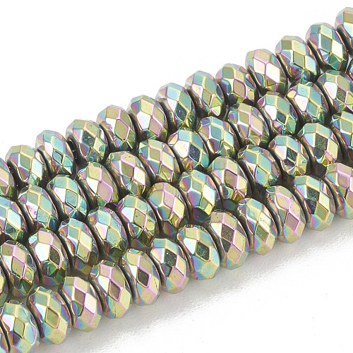 Electroplate Non-magnetic Synthetic Hematite Beads Strands G-T061-154D-1