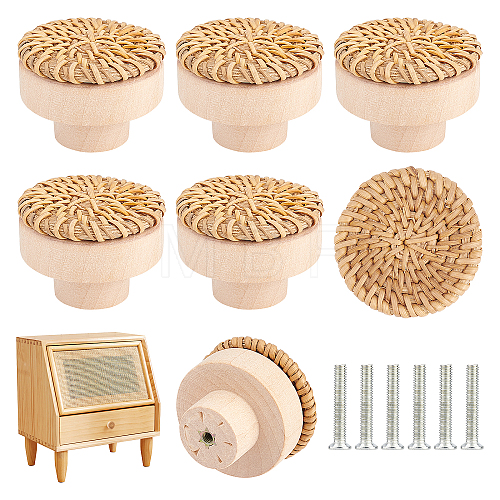   6 Sets Wood Box Handles & Knobs DIY-PH0006-82-1