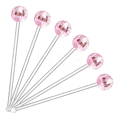 Disco Ball Plastic Cocktail Stirrers PW-WGEE6B6-08-1