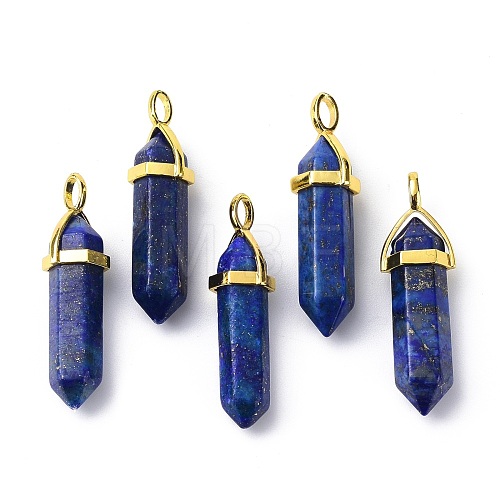 Natural Lapis Lazuli Pointed Pendants G-G025-01G-03-1