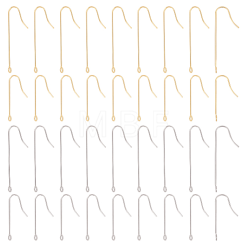 Unicraftale 160Pcs 4 Style 316 Surgical Stainless Steel Earring Hooks STAS-UN0039-38-1