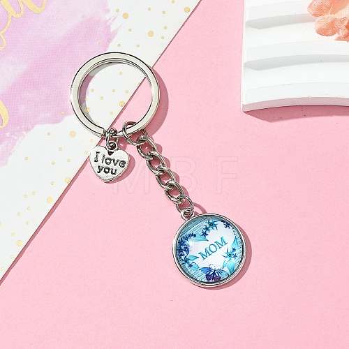 Alloy Glass Keychain KEYC-YW00068-04-1