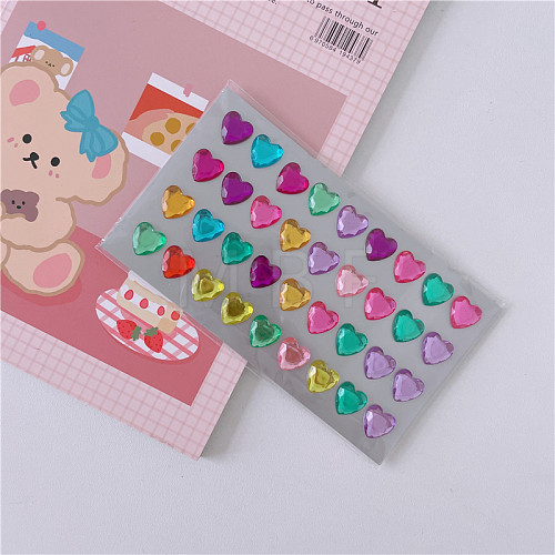 Acrylic Rhinestone Self-Adhesive Stickers WG57164-06-1
