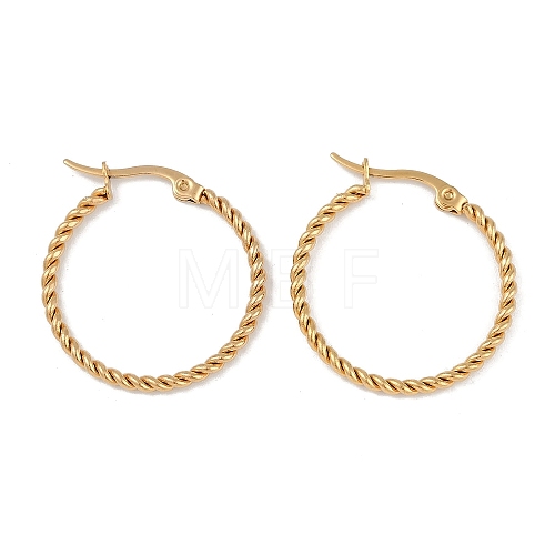 PVD Vacuum Plating 201 Stainless Steel Hoop Earrings EJEW-I309-60A-G-1