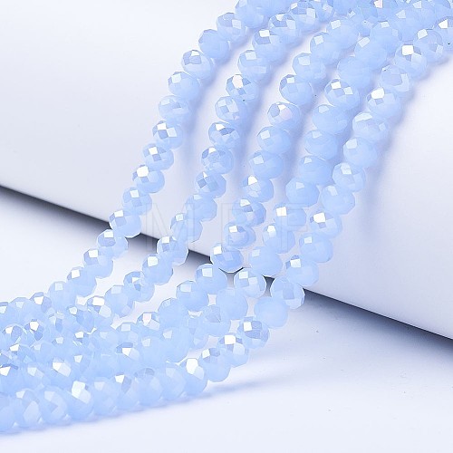 Electroplate Glass Beads Strands EGLA-A034-J10mm-B02-1