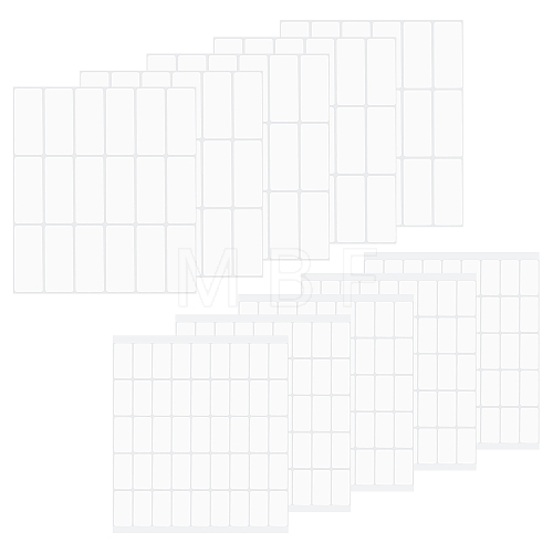 BENECREAT 10Pcs 2 Style Rectangle Blank Paper Self-Adhesive Present Stickers DIY-BC0003-65-1