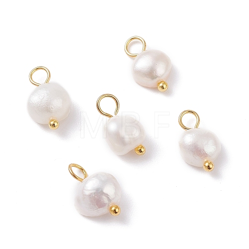 Natural Cultured Freshwater Pearl Charms X-PALLOY-JF01098-03-1