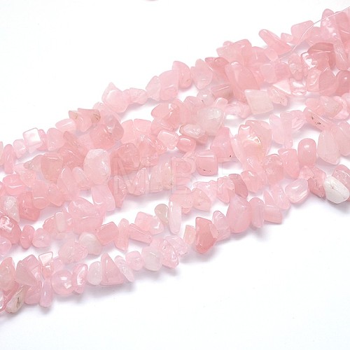 Natural Rose Quartz Beads Strands G-O049-B-60-1