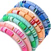 Handmade Polymer Clay Heishi Beads Stretch Bracelets Set BJEW-JB07258-2