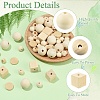 Natural Unfinished Wood Beads WOOD-YW0001-98-5