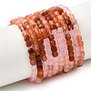 Gradient Natural Red Rabbit Hair Rutilated Quartz & Natural Rose Quartz Beads Strands GG-CBA4808-B02-02-2