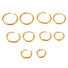  10Pcs 5 Size 316L Surgical Stainless Steel Huggie Hoop Earrings for Girl Women EJEW-TA0001-10-9