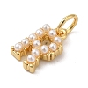 Rack Plating Brass with ABS Plastic Imitation Pearl Charms KK-B092-30R-G-2