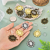 30Pcs 3 Colors Vintage Tibetan Style Alloy Flower Pendant Cabochon Bezel Settings TIBEP-TA0001-47-6