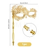 Iron Filigree Masquerade Mask with Handle AJEW-WH0643-060B-2