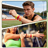 50Pcs 5 Colors PVC Disposable Wristbands BJEW-GF0001-42-6