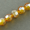 Electroplate Glass Beads Strands EGLA-R016-4m-16-2